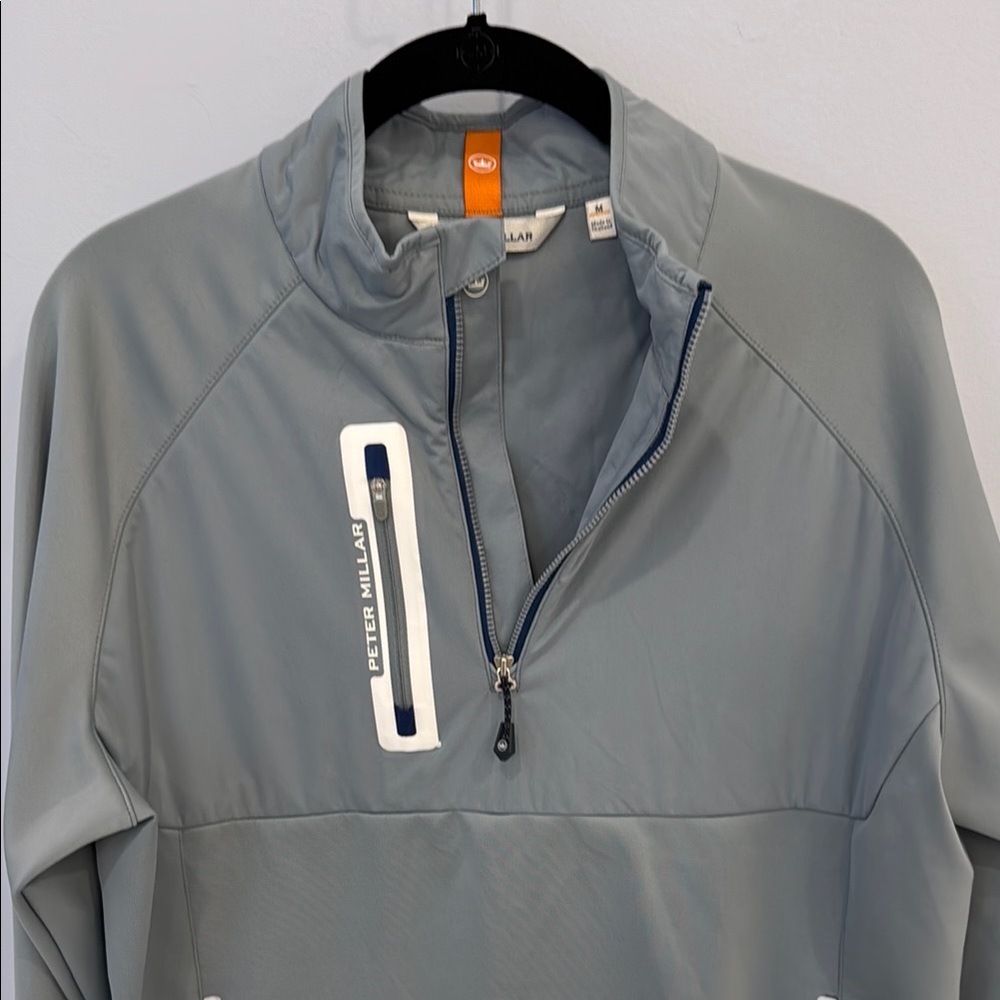Peter Millar Gray Quarter-Zip Pullover